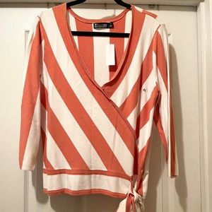 Tie Waist Wrap Sweater